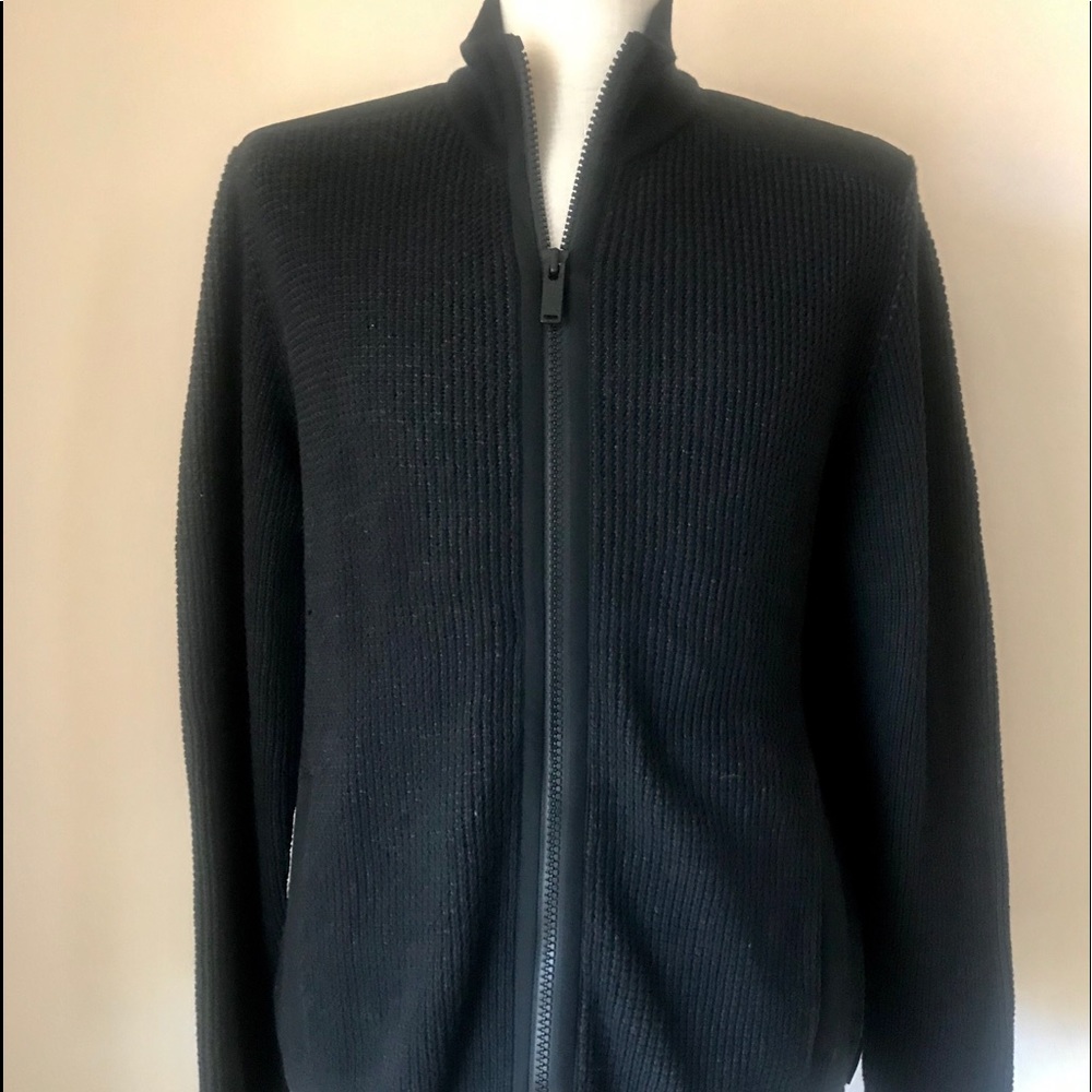 CALVIN KLIEN ZIPPERED TEC SWEATER LRG